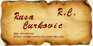 Rusa Ćurković vizit kartica